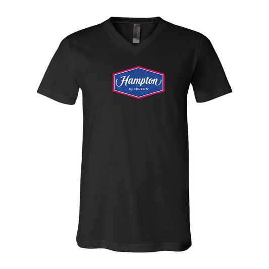 Men's Hampton BELLA  CANVAS  Jersey V-Neck Tee