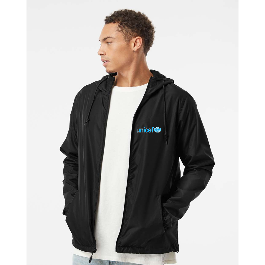 Men's UNICEF Independent Trading Co Lightweight Windbreaker Full-Zip Jacket