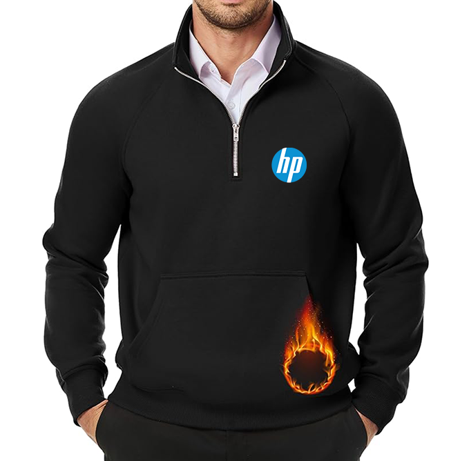 Men's hp JMIERR  Quarter Zip Pullover Heavy Sweatshirts Warm Fleece Sweatshirt Polo