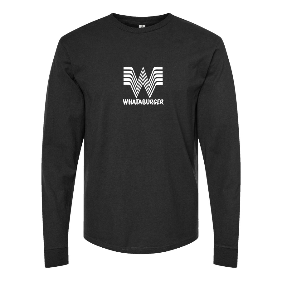 Men's What A Burger Cotton Long Sleeve T-Shirt