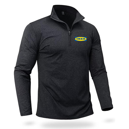 Men's IKEA Quarter Zip Pullover Premium Fleece Lined Heather Long Sleeve Golf Shirts Midweight 1/4 Half Zip Sweatshirts