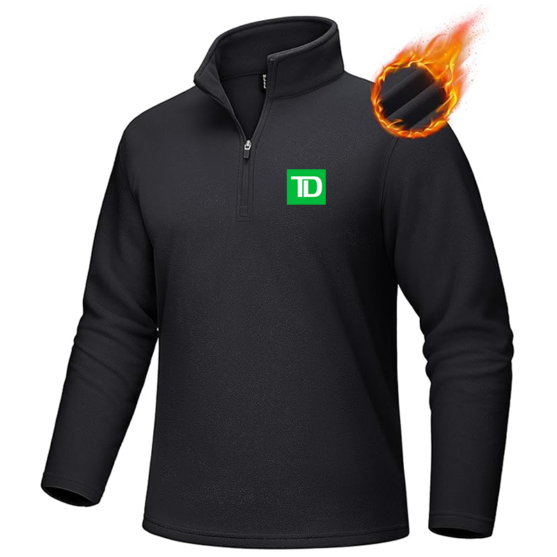 Men's TD Bank MAGCOMSEN Quarter-Zip Pullover Polar Fleece Sweatshirt Stand Collar Long Sleeve Shirt for Men Thermal Winter Fall