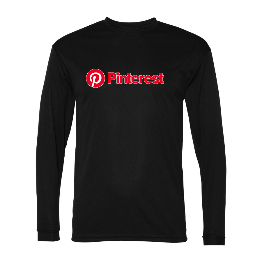 Men's Pinterest Polyester Long Sleeve T-Shirt