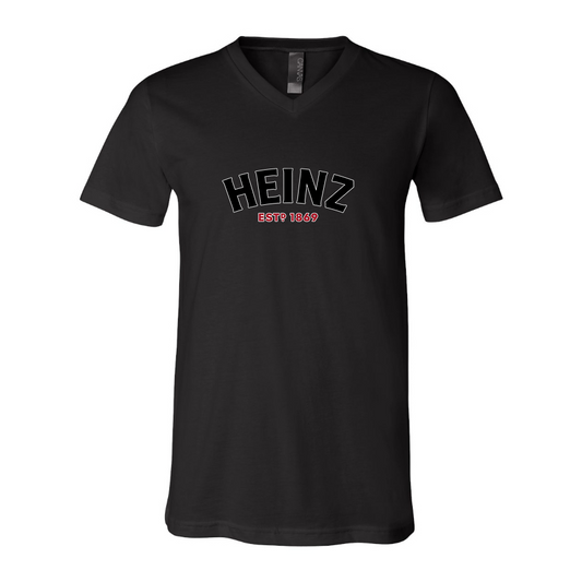 Men's HEINZ BELLA  CANVAS  Jersey V-Neck Tee