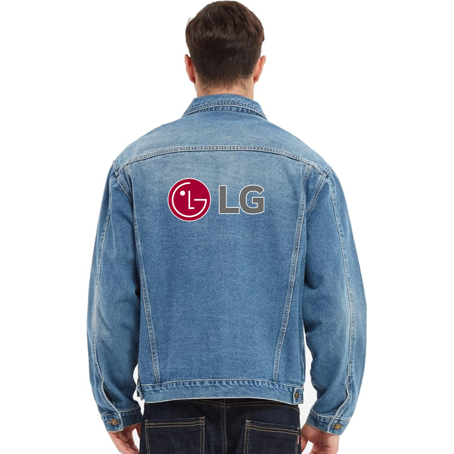 Men's LG Vintage Distressed Denim Jacket Stylish Casual Jean Outerwear