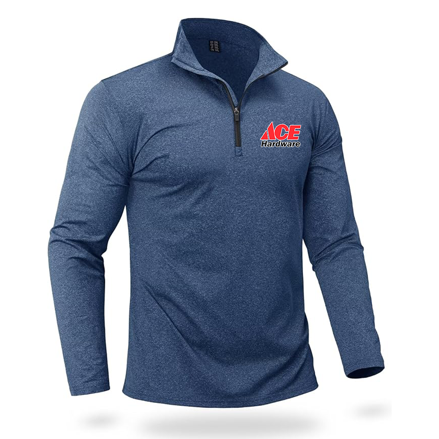 Men's Ace Quarter Zip Pullover Premium Fleece Lined Heather Long Sleeve Golf Shirts Midweight 1/4 Half Zip Sweatshirts
