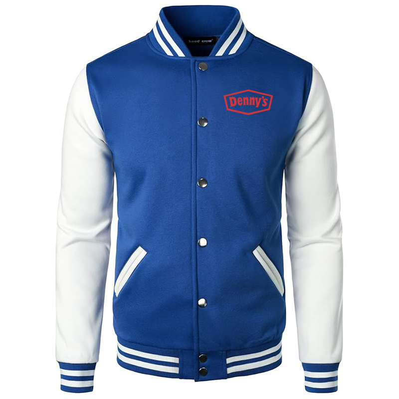 Men's Dennys Varsity Baseball Jacket Cotton Blend Letterman Jackets