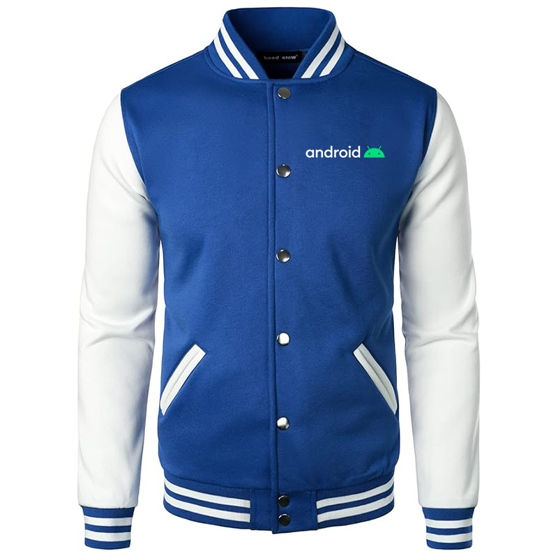 Men's Android Varsity Baseball Jacket Cotton Blend Letterman Jackets