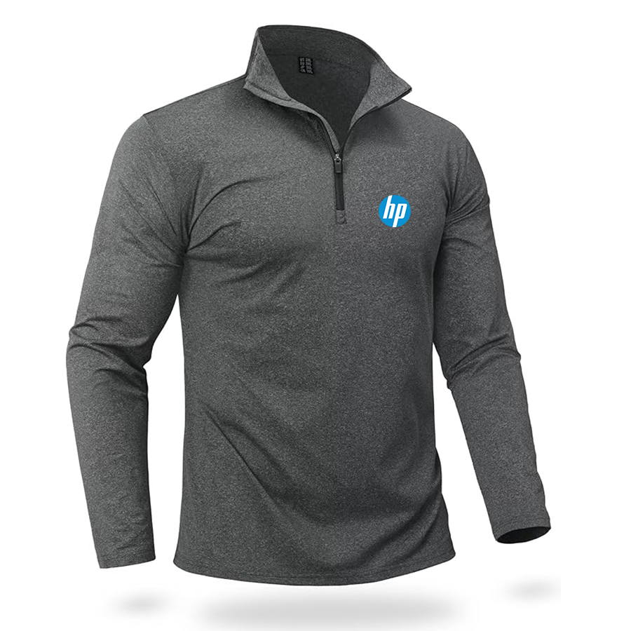 Men's hp Quarter Zip Pullover Premium Fleece Lined Heather Long Sleeve Golf Shirts Midweight 1/4 Half Zip Sweatshirts