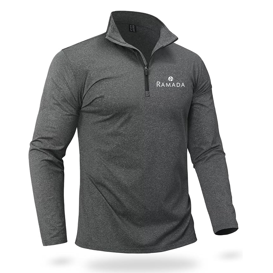 Men's Ramada Quarter Zip Pullover Premium Fleece Lined Heather Long Sleeve Golf Shirts Midweight 1/4 Half Zip Sweatshirts