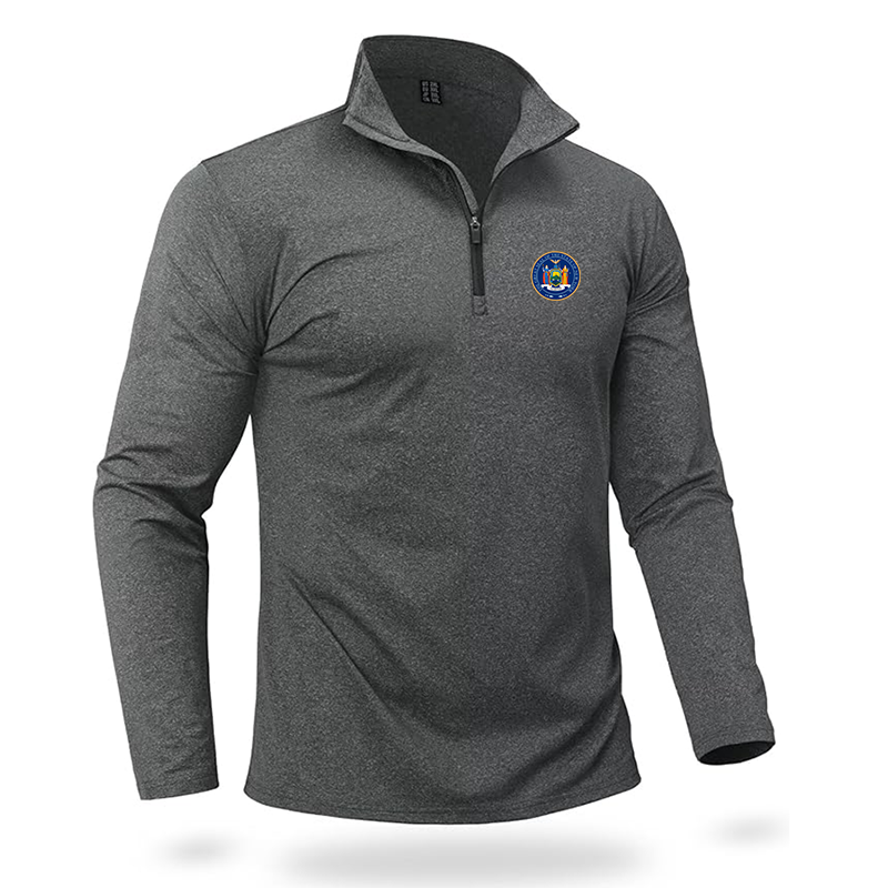 Men's New York  Quarter Zip Pullover Premium Fleece Lined Heather Long Sleeve Golf Shirts Midweight 1/4 Half Zip Sweatshirts