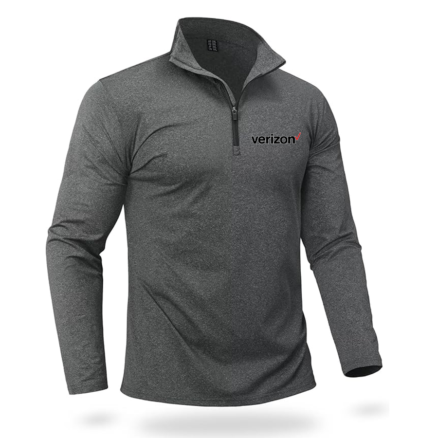Men's Verizon Quarter Zip Pullover Premium Fleece Lined Heather Long Sleeve Golf Shirts Midweight 1/4 Half Zip Sweatshirts
