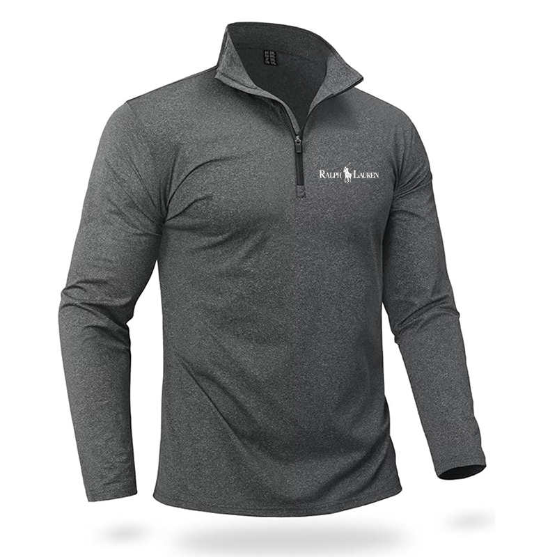 Men's  Polo Ralph Lauren Quarter Zip Pullover Premium Fleece Lined Heather Long Sleeve Golf Shirts Midweight 1/4 Half Zip Sweatshirts