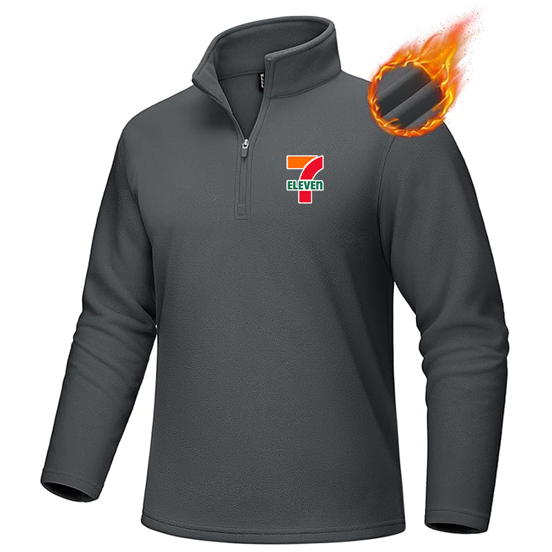 Men's 7-Eleven MAGCOMSEN Quarter-Zip Pullover Polar Fleece Sweatshirt Stand Collar Long Sleeve Shirt for Men Thermal Winter Fall