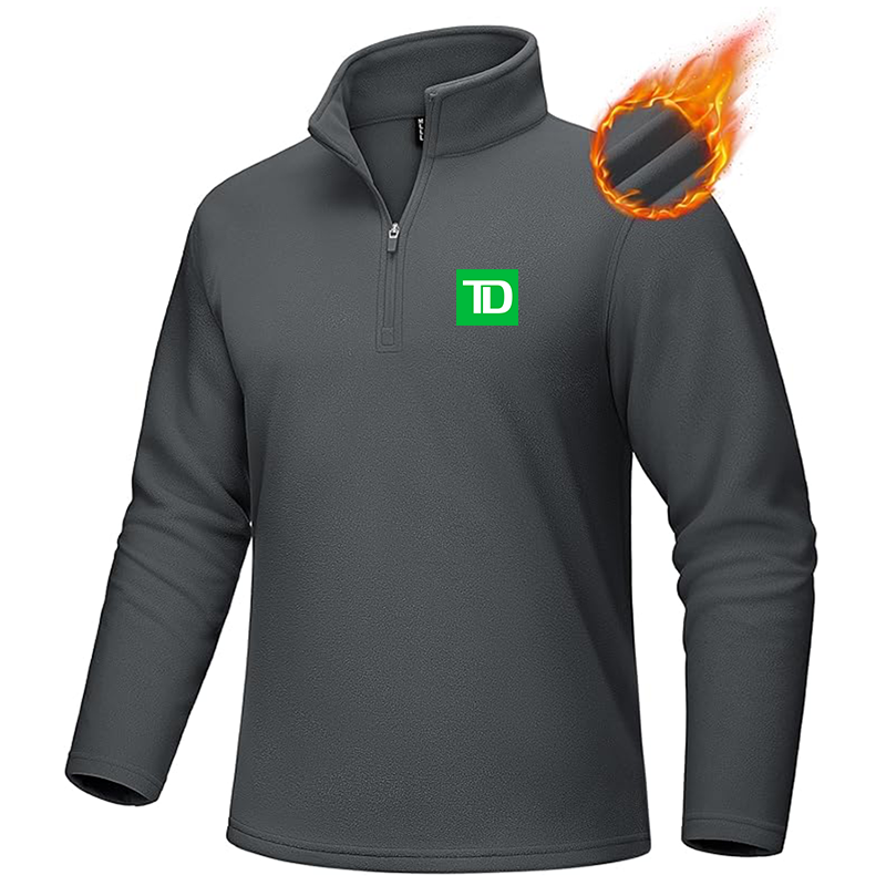 Men's TD Bank MAGCOMSEN Quarter-Zip Pullover Polar Fleece Sweatshirt Stand Collar Long Sleeve Shirt for Men Thermal Winter Fall