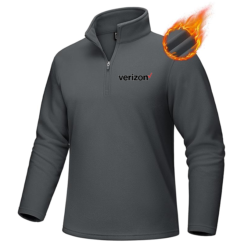 Men's Verizon MAGCOMSEN Quarter-Zip Pullover Polar Fleece Sweatshirt Stand Collar Long Sleeve Shirt for Men Thermal Winter Fall