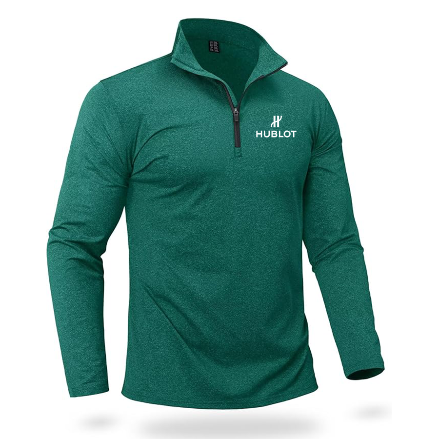 Men's Hublot Boladeci Quarter Zip Pullover Premium Fleece Lined Heather Long Sleeve Golf Shirts Midweight 1/4 Half Zip Sweatshirts