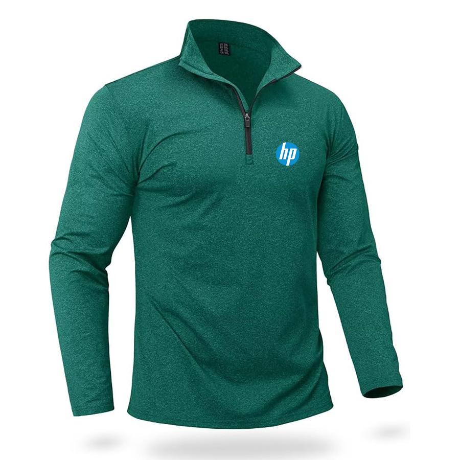Men's hp Quarter Zip Pullover Premium Fleece Lined Heather Long Sleeve Golf Shirts Midweight 1/4 Half Zip Sweatshirts