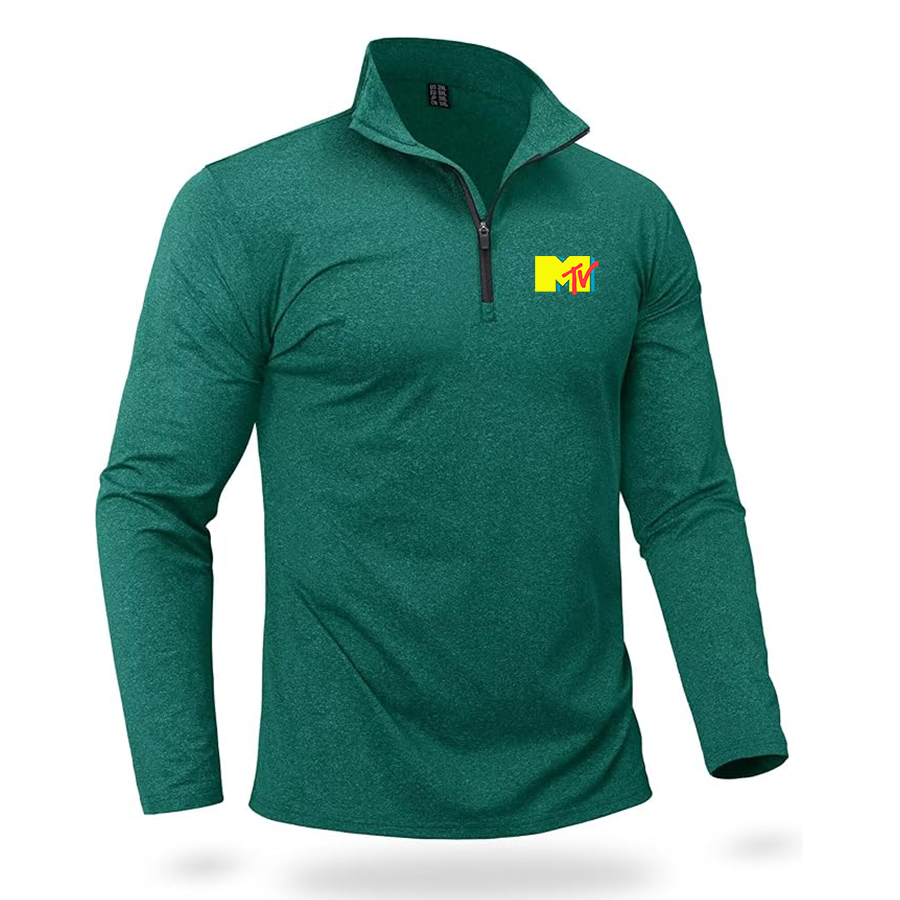 Men's M.T.V Quarter Zip Pullover Premium Fleece Lined Heather Long Sleeve Golf Shirts Midweight 1/4 Half Zip Sweatshirts
