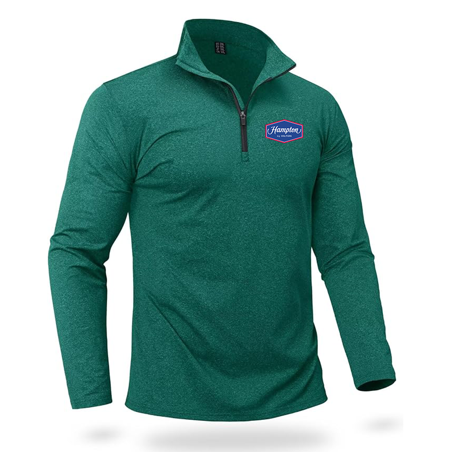 Men's Hampton Quarter Zip Pullover Premium Fleece Lined Heather Long Sleeve Golf Shirts Midweight 1/4 Half Zip Sweatshirts