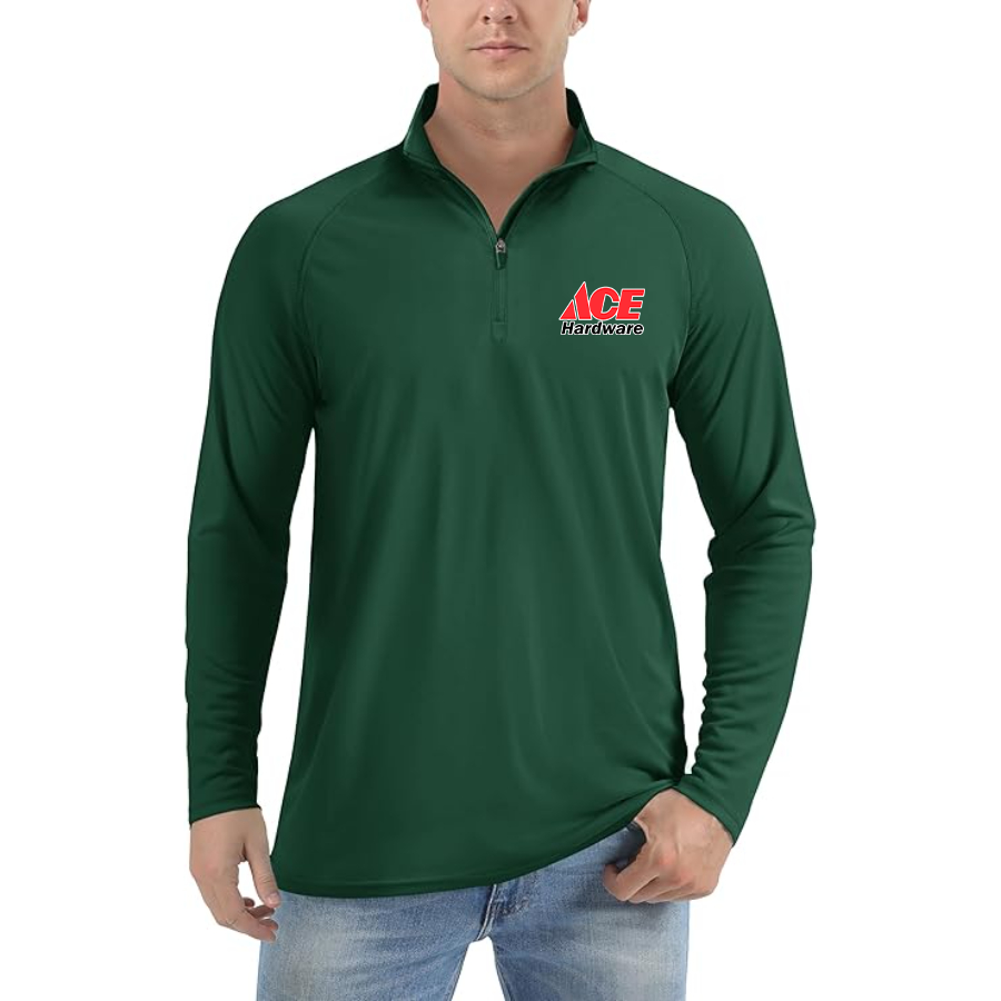 Men's  Ace Lightweight Quarter-Zip Athletic Shirt Long Sleeve Performance Wear