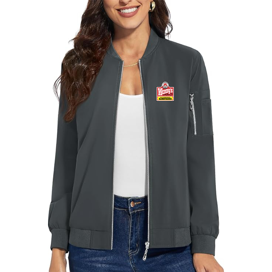 Women's  Wendy's Premium Bomber Jacket with Polished Detailing and Functional Sleeve Pocket Modern Luxury Outerwear