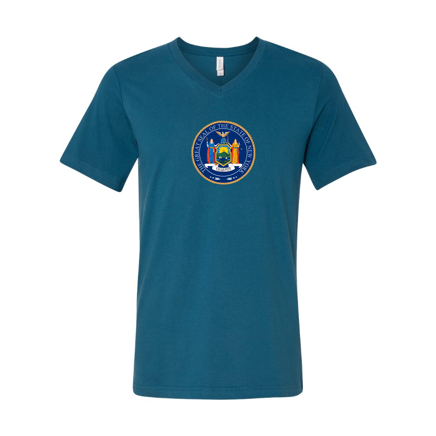 Men's New York  BELLA  CANVAS  Jersey V-Neck Tee
