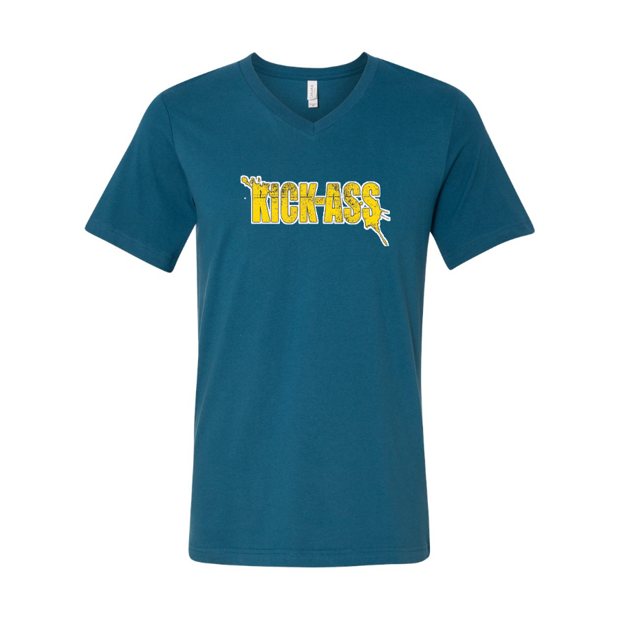 Men's Kick-Ass BELLA  CANVAS  Jersey V-Neck Tee