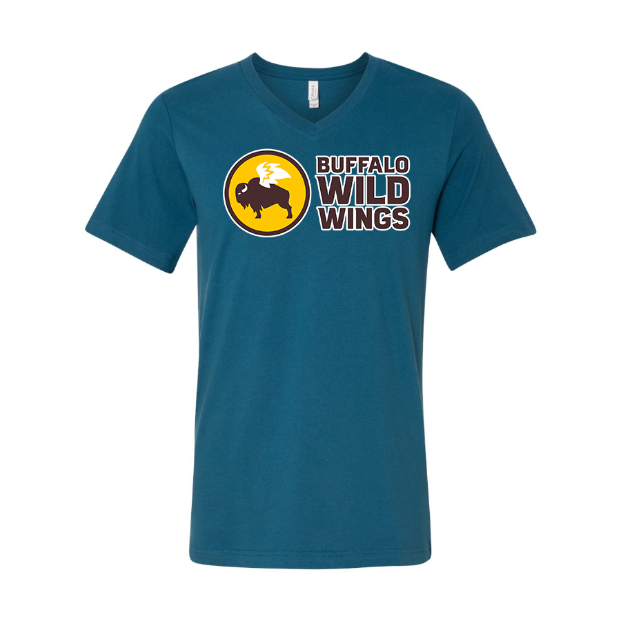 Men's Buffalo Wild Wings  BELLA  CANVAS  Jersey V-Neck Tee