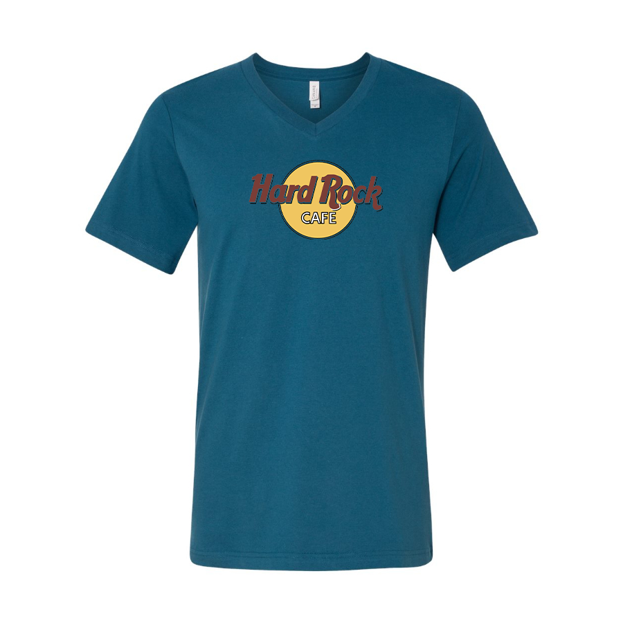 Men's Hard Rock Cafe  BELLA  CANVAS  Jersey V-Neck Tee