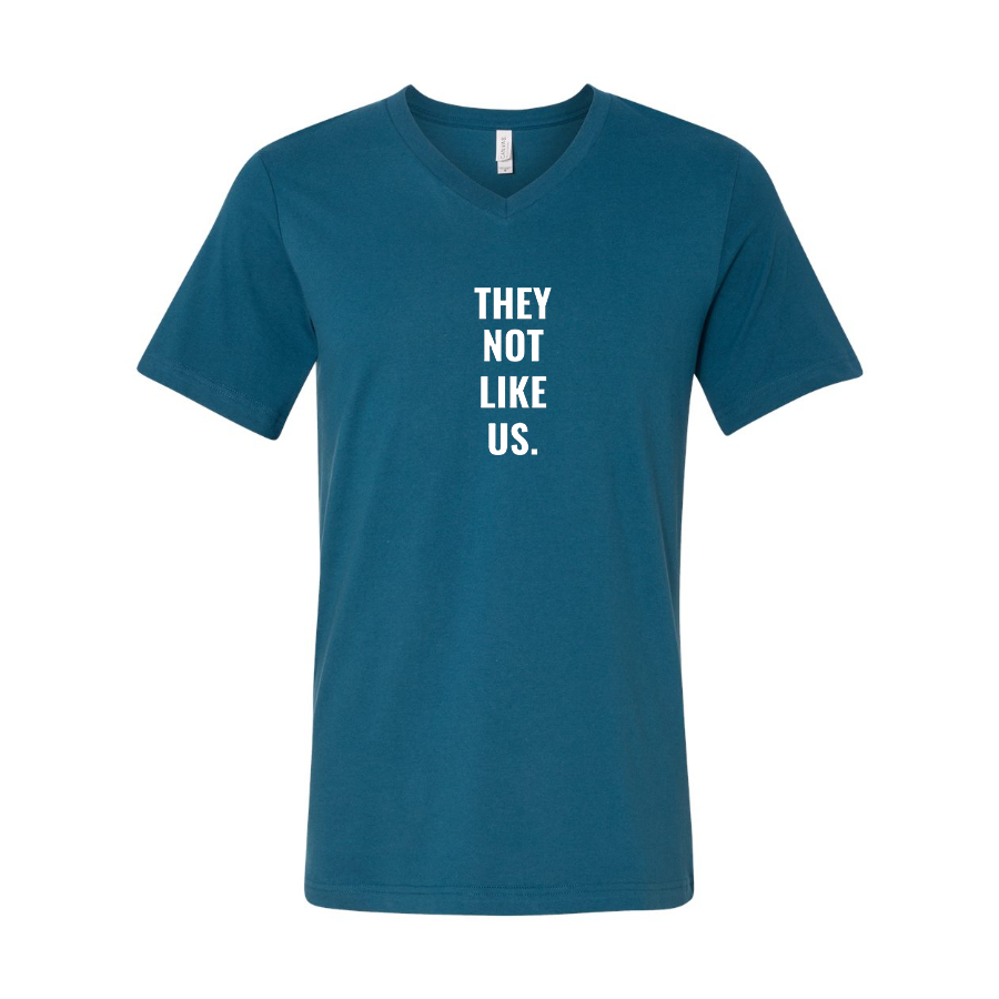 Men's They not like us BELLA  CANVAS  Jersey V-Neck Tee