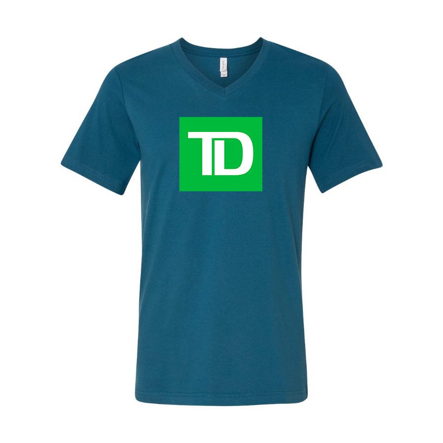 Men's TD Bank BELLA  CANVAS  Jersey V-Neck Tee