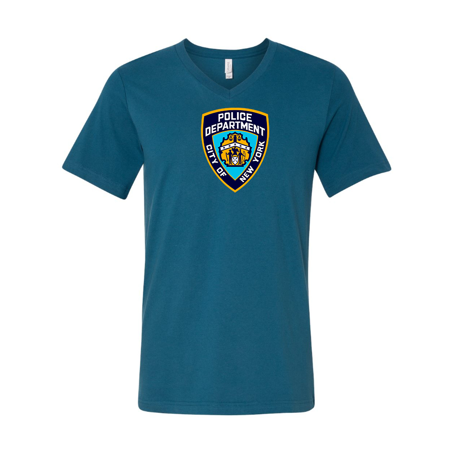 Men's NYPD BELLA  CANVAS  Jersey V-Neck Tee