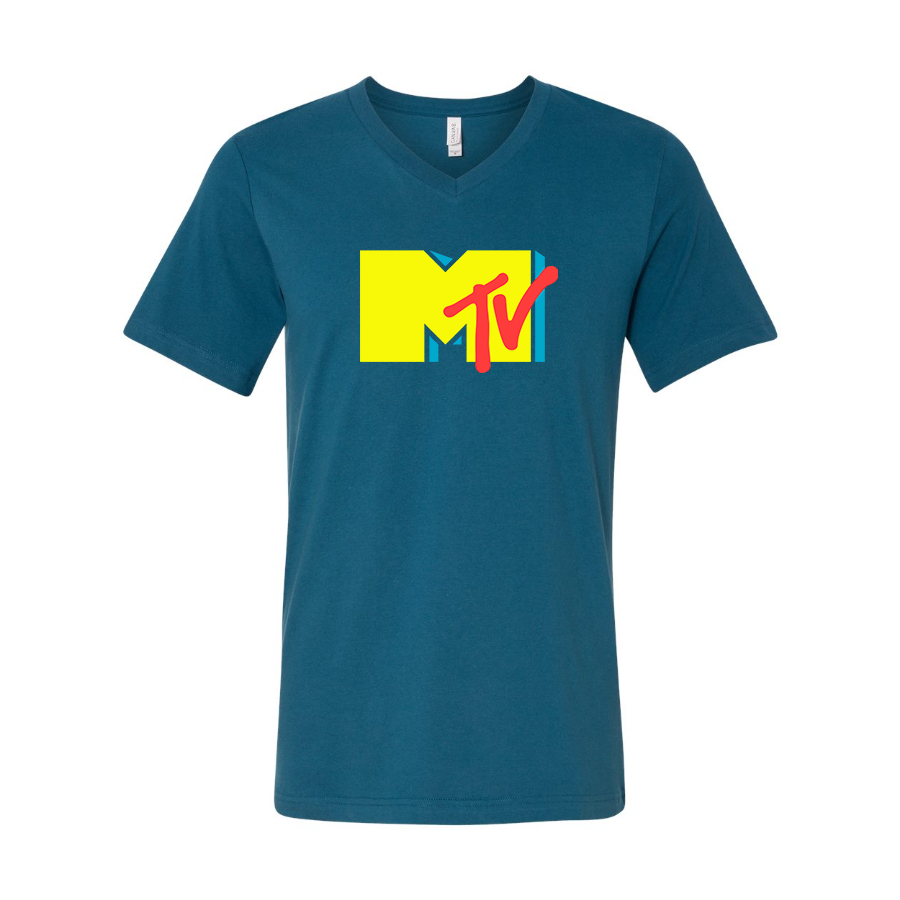 Men's M.T.V BELLA  CANVAS  Jersey V-Neck Tee