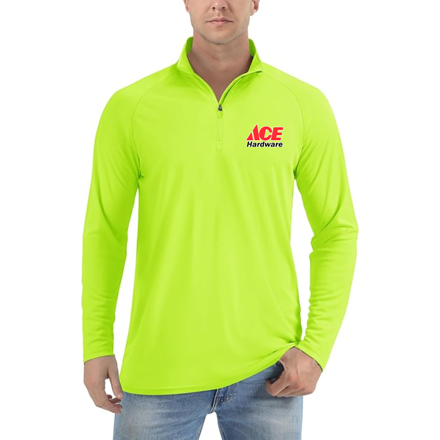 Men's  Ace Lightweight Quarter-Zip Athletic Shirt Long Sleeve Performance Wear