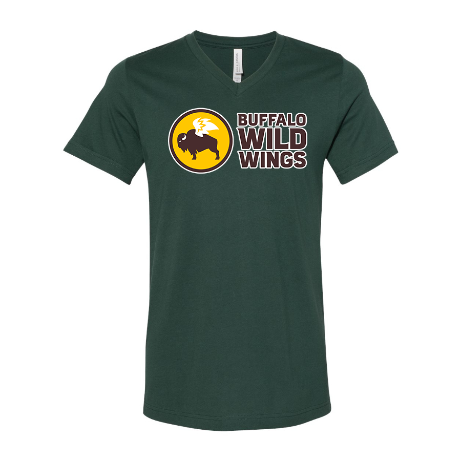Men's Buffalo Wild Wings  BELLA  CANVAS  Jersey V-Neck Tee