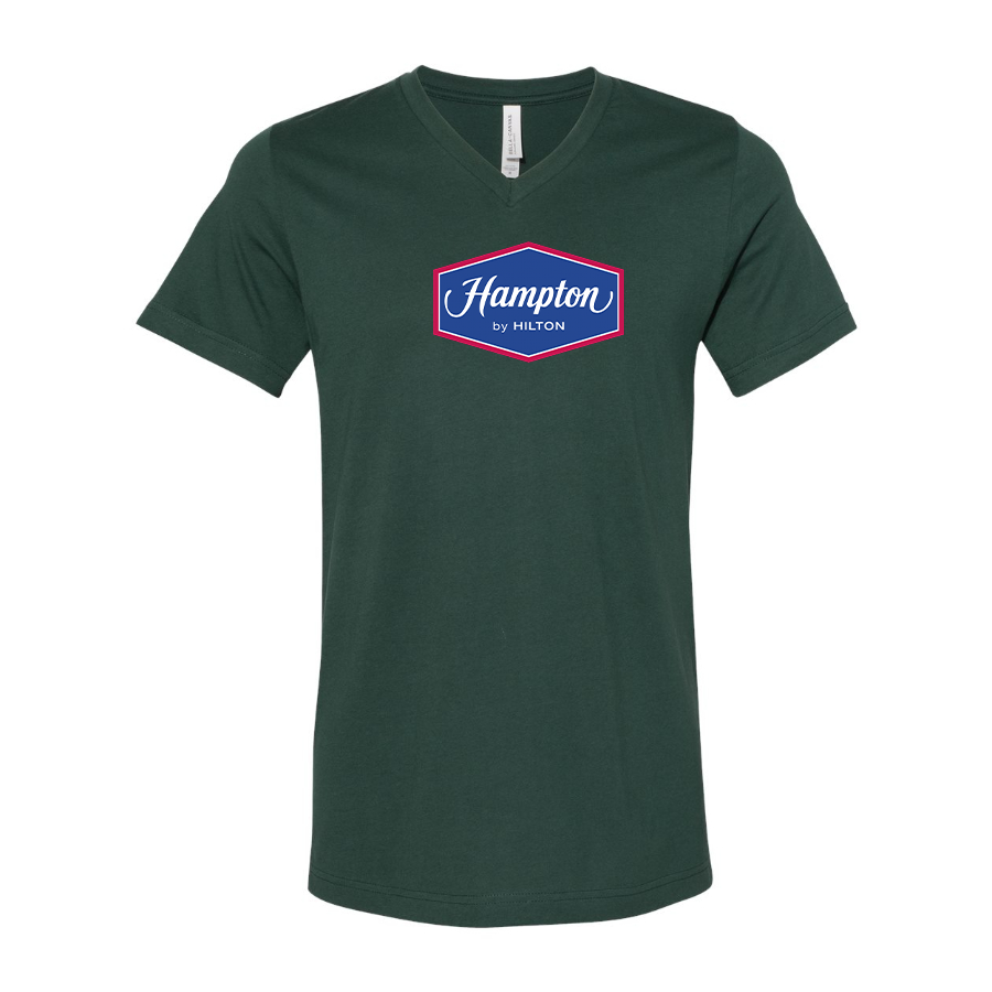 Men's Hampton BELLA  CANVAS  Jersey V-Neck Tee