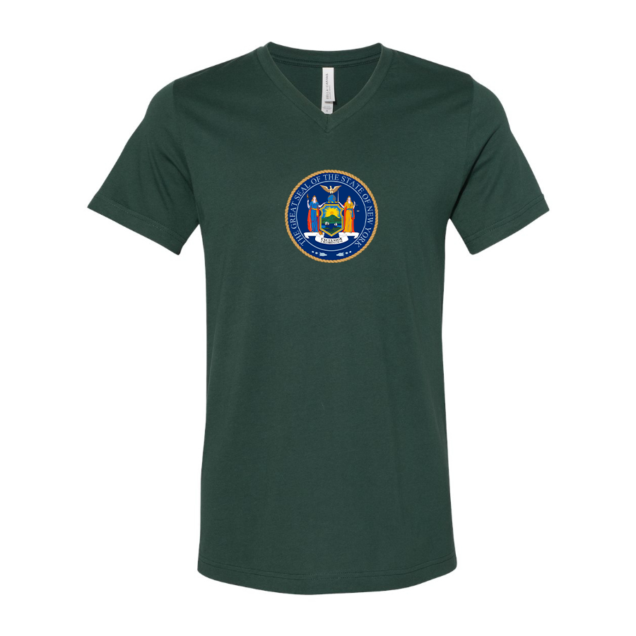 Men's New York  BELLA  CANVAS  Jersey V-Neck Tee