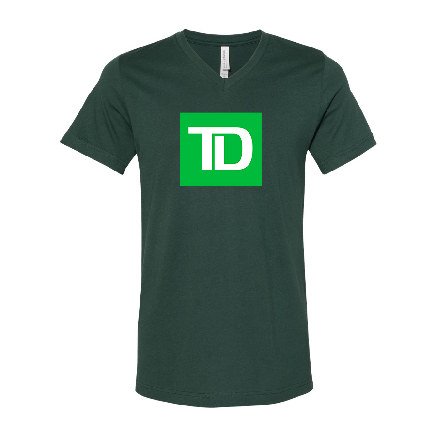 Men's TD Bank BELLA  CANVAS  Jersey V-Neck Tee