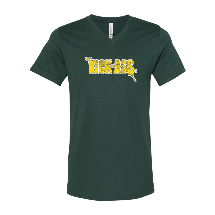 Men's Kick-Ass BELLA  CANVAS  Jersey V-Neck Tee
