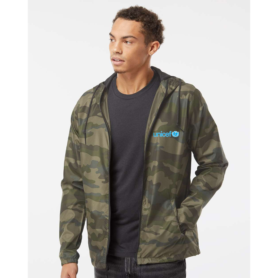 Men's UNICEF Independent Trading Co Lightweight Windbreaker Full-Zip Jacket