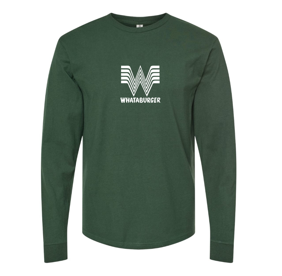 Men's What A Burger Cotton Long Sleeve T-Shirt