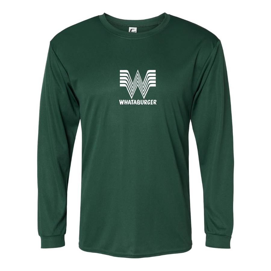 Men's What A Burger Performance Long Sleeve T-Shirt