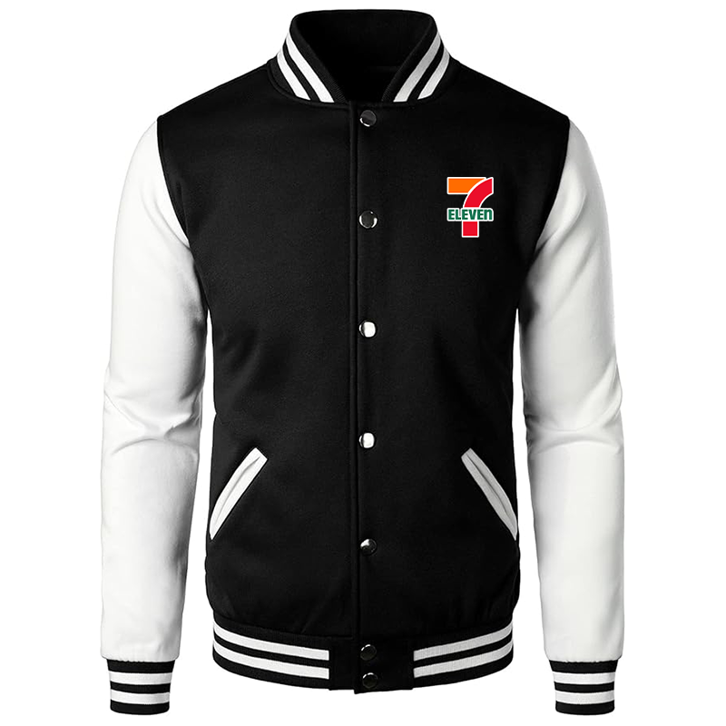 Men's  7-Eleven  Varsity Baseball Jacket Cotton Blend Letterman Jackets