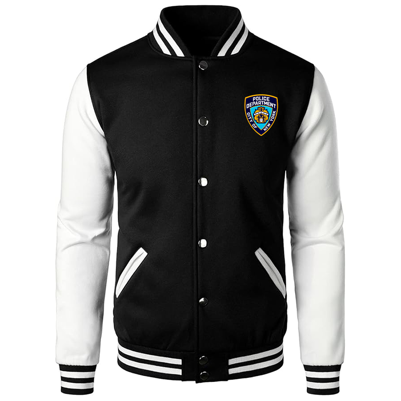 Men's NYPD Varsity Baseball Jacket Cotton Blend Letterman Jackets