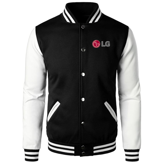 Men's LG Varsity Baseball Jacket Cotton Blend Letterman Jackets