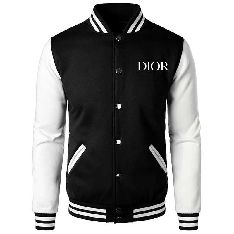 Men's Dior Varsity Baseball Jacket Cotton Blend Letterman Jackets