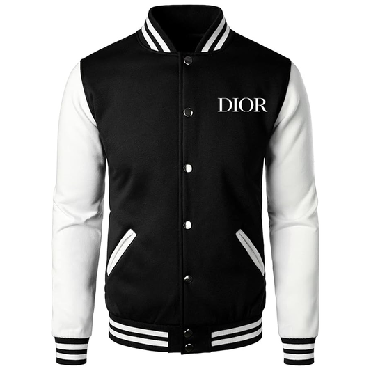 Men's Dior Varsity Baseball Jacket Cotton Blend Letterman Jackets