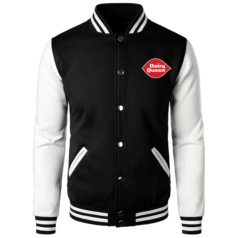 Men's Dairy Queen Varsity Baseball Jacket Cotton Blend Letterman Jackets