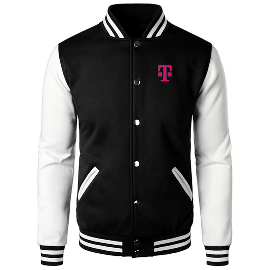 Men's T-Mobile Varsity Baseball Jacket Cotton Blend Letterman Jackets